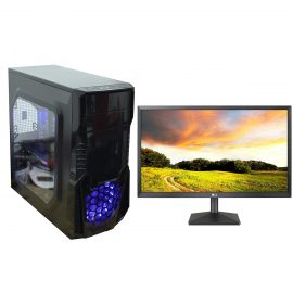 Trọn bộ máy tính chơi Games phổ thông CF, LOL, Fifa, naruto storm 4, Minecraft, game online, offline 4TechGM01 2019, màn hình 22inch lắp ráp, cài đặt sẵn, cắm điện là chơi. – Hàng Chính Hãng.