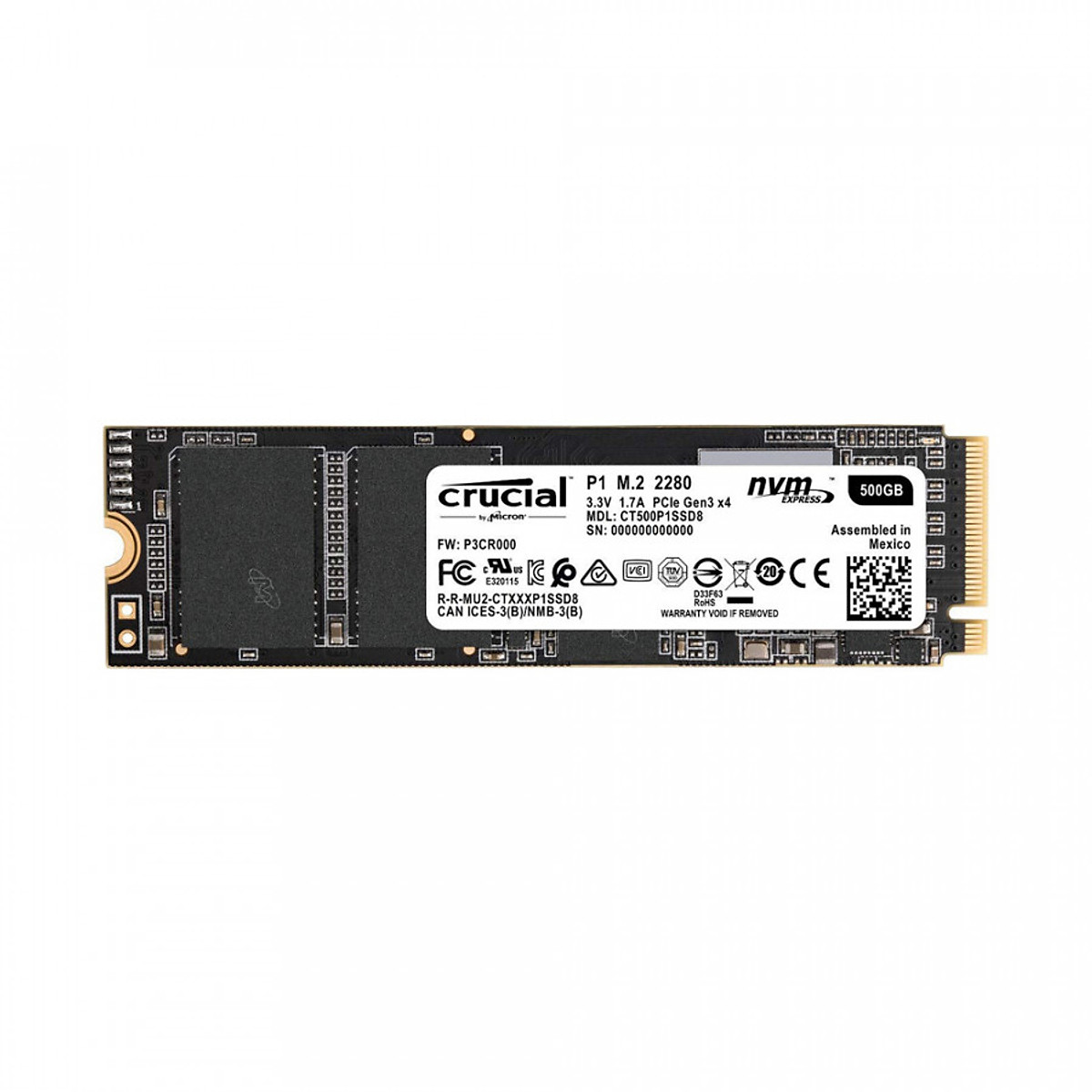 Ổ cứng SSD Crucial P1 500GB M.2 PCIe Gen3 x4 NVMe 3D-NAND QLC CT500P1SSD8 – Hàng Chính Hãng Ổ cứng SSD Crucial P1 500GB M.2 PCIe Gen3 x4 NVMe 3D-NAND QLC CT500P1SSD8 – Hàng Chính Hãng