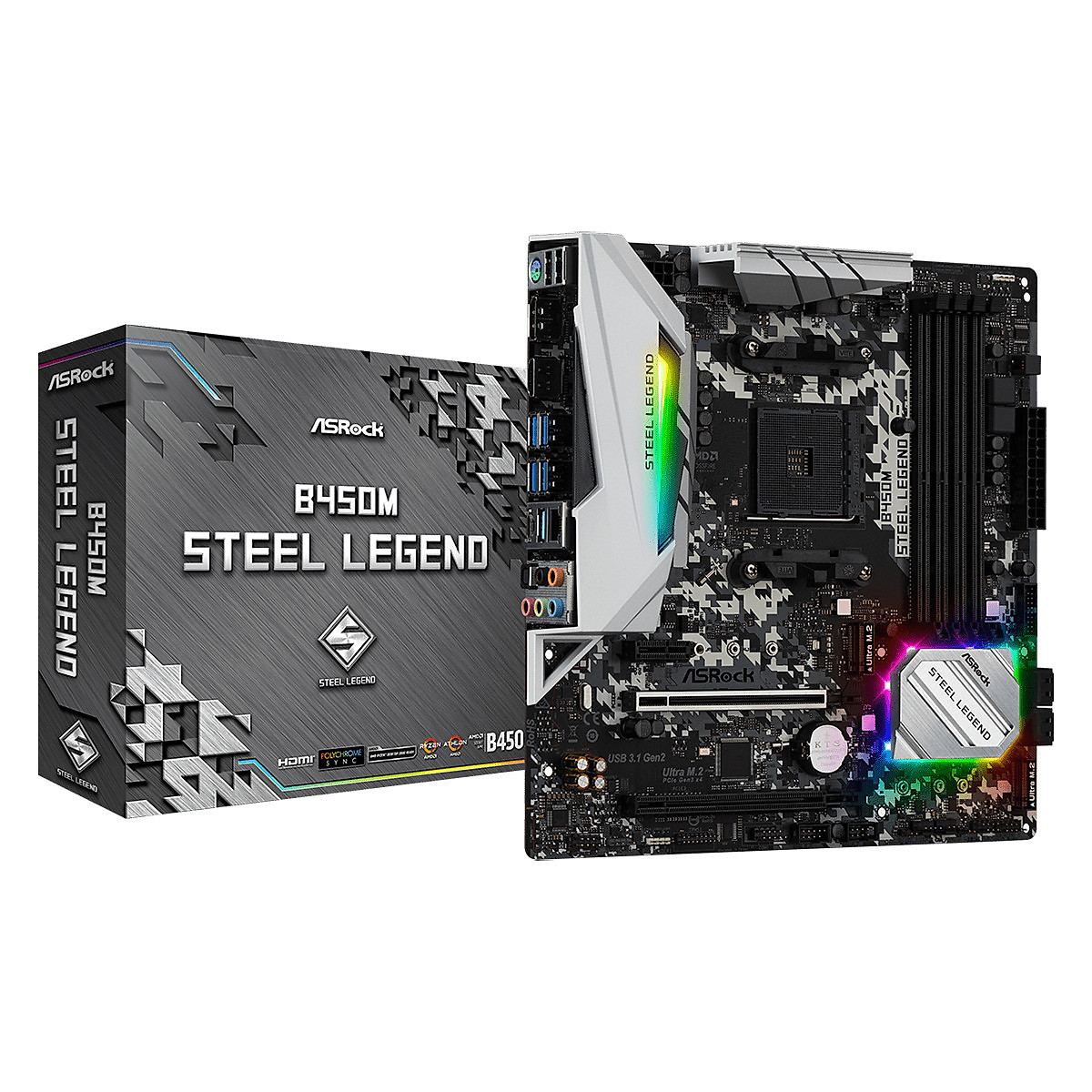 Bo Mạch Chủ Mainboard Asrock B450M Steel Legend (AM4 Socket) – Hàng Chính Hãng Bo Mạch Chủ Mainboard Asrock B450M Steel Legend (AM4 Socket) – Hàng Chính Hãng