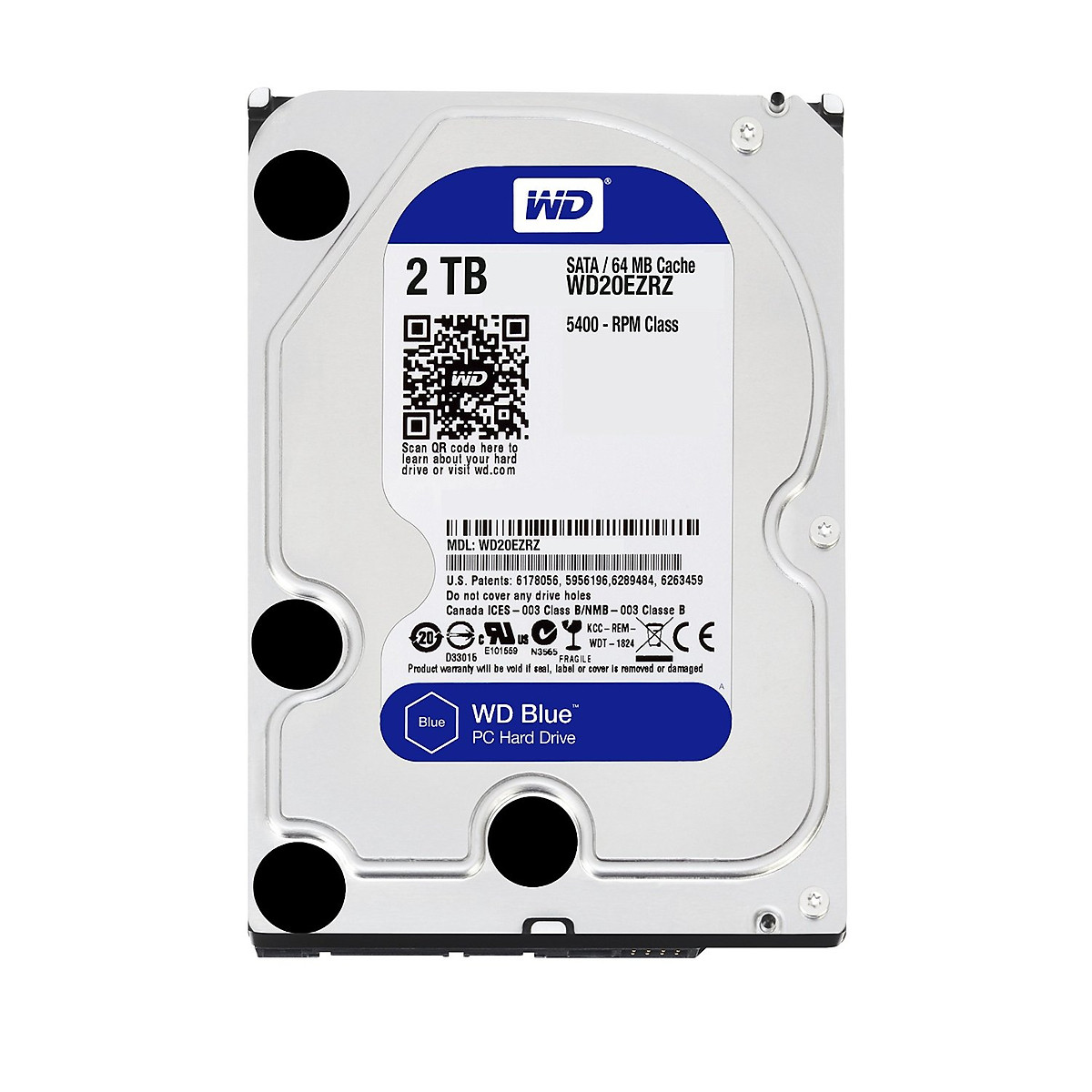 Ổ Cứng HDD WD Blue 2TB/64MB/5400/3.5 – WD20EZRZ – Hàng chính hãng Ổ Cứng HDD WD Blue 2TB/64MB/5400/3.5 – WD20EZRZ – Hàng chính hãng