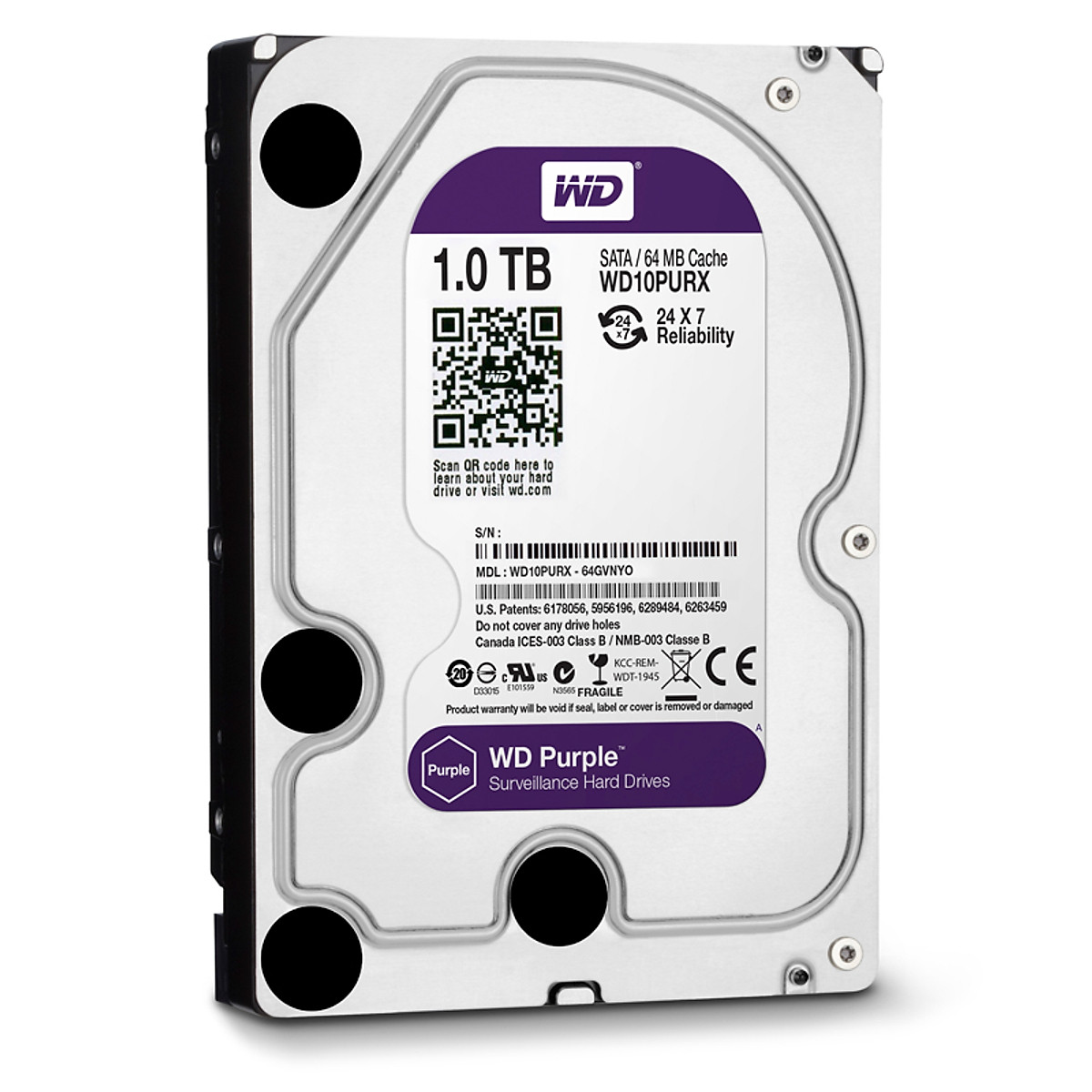 Ổ Cứng HDD WD PURPLE 1TB – Hàng chính hãng Ổ Cứng HDD WD PURPLE 1TB – Hàng chính hãng