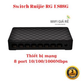 Thiết bị mạng Ruijie RG-ES08G 8 port 10/100/1000Mbps, Vỏ nhựa, Bảo hành 03 năm, hàng Chính Hãng