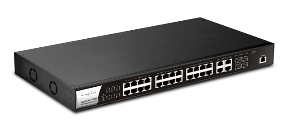 Thiết Bị Mạng 24-Port PoE L2 Managed Gigabit Switch DrayTek Vigor P2280 Thiết Bị Mạng 24-Port PoE L2 Managed Gigabit Switch DrayTek Vigor P2280