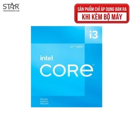 CPU Intel Core i3 12100F Box Chính Hãng (3.30 Up to 4.30GHz | 12MB | 4C 8T | Socket 1700 | Alder Lake | No GPU | 58W)