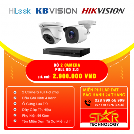 Trọn gói Bộ 2 Camera HILOOK FULL HD 2.0MP