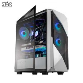 Thùng máy Case Galax Revolution-01W Mid-Tower White ATX (CG01AGWA4A0) (Tặng 4 Fan ARGB)