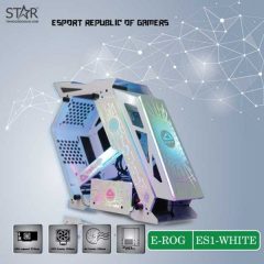 Thùng máy Case VSP ESPORT ROG ES1 Gaming (No Fan) (Trắng)