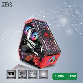 Thùng máy Case VSP ESPORT ROG ES2 Gaming (No Fan) (Đỏ Đen)