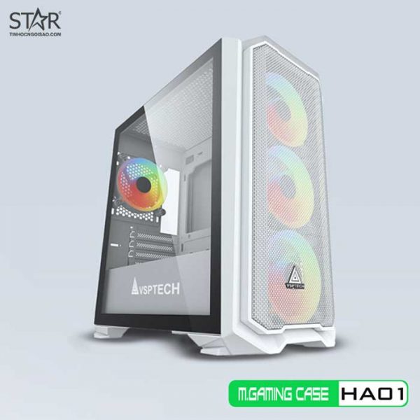 Thùng máy Case VSP Gaming HA01 White (No Fan) Thùng máy Case VSP Gaming HA01 White (No Fan)