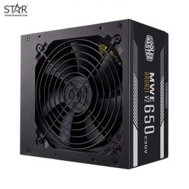 Nguồn Cooler Master 650W MWE 650 V2 230V 80 Plus Bronze (MPE-6501-ACABW-B)