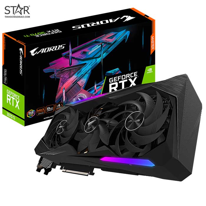VGA Gigabyte RTX 3070Ti 8G GDDR6X Aorus Master (GV-N307TAORUS M-8GD) VGA Gigabyte RTX 3070Ti 8G GDDR6X Aorus Master (GV-N307TAORUS M-8GD)