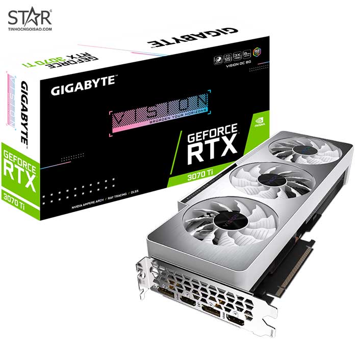 VGA Gigabyte RTX 3070Ti 8G GDDR6X Vision OC (GV-N307TVISION OC-8GD) VGA Gigabyte RTX 3070Ti 8G GDDR6X Vision OC (GV-N307TVISION OC-8GD)