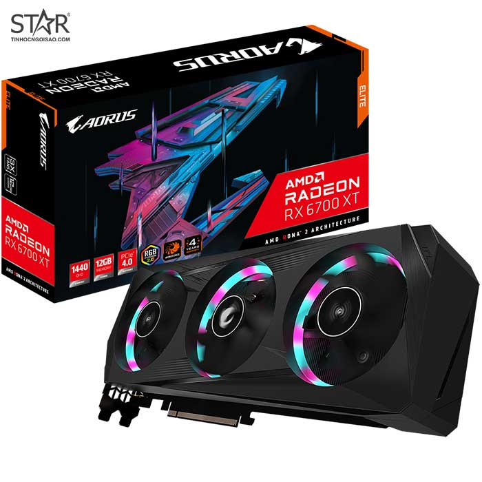 VGA Radeon RX6700XT 12G GDDR6 Gigabyte Aorus Elite (GV-R67XTAORUS E-12GD) VGA Radeon RX6700XT 12G GDDR6 Gigabyte Aorus Elite (GV-R67XTAORUS E-12GD)