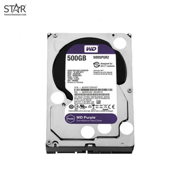 Ổ cứng HDD Western 500G Purple Renew (WD05PURZ) Ổ cứng HDD Western 500G Purple Renew (WD05PURZ)