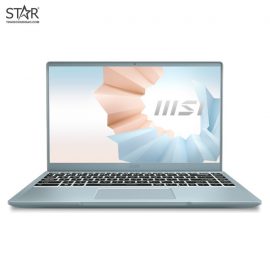 Laptop MSI Modern 14 B11MO-010VN: i7 1165G7, Intel Iris Xe Graphics, Ram 8G, SSD M.2 NVMe 512G, Win10, Led Keyboard, 14.0”FHD IPS (Bluestone)