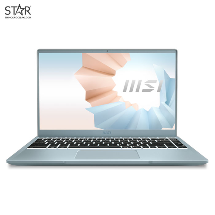 Laptop MSI Modern 14 B11MO-010VN: i7 1165G7, Intel Iris Xe Graphics, Ram 8G, SSD M.2 NVMe 512G, Win10, Led Keyboard, 14.0”FHD IPS (Bluestone) Laptop MSI Modern 14 B11MO-010VN: i7 1165G7, Intel Iris Xe Graphics, Ram 8G, SSD M.2 NVMe 512G, Win10, Led Keyboard, 14.0”FHD IPS (Bluestone)