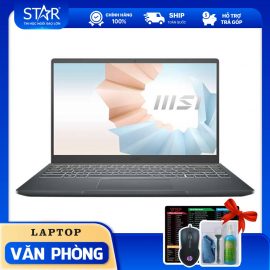 Laptop MSI Modern 14 B11MOU-1030VN: i3 1115G4, Intel UHD Graphics, Ram 8G, SSD NVMe 256G, Win11, Led Keyboard, 14.0”FHD IPS (Gray)