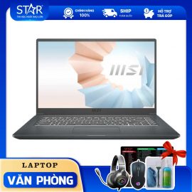 Laptop MSI Modern 15 A5M-239VN: AMD R7-5700U, AMD Radeon Graphics, Ram 8G, SSD NVMe 512G, Win11, Led Keyboard, 15.6”FHD IPS (Carbon Gray)