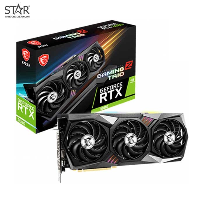 VGA MSI RTX 3080 10G GDDR6X Gaming Z Trio V2 LHR (GeForce RTX™ 3080 GAMING Z TRIO 10G LHR) VGA MSI RTX 3080 10G GDDR6X Gaming Z Trio V2 LHR (GeForce RTX™ 3080 GAMING Z TRIO 10G LHR)