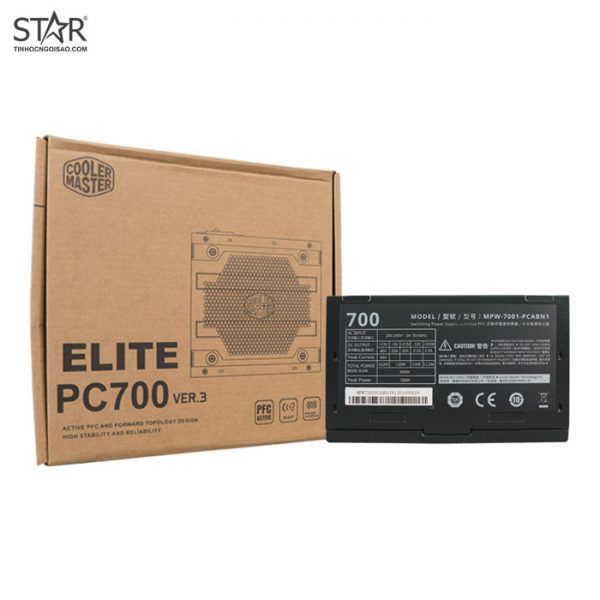 Nguồn Cooler Master Elite PC700 700W V3 (MPW-7001-PSABN1) Nguồn Cooler Master Elite PC700 700W V3 (MPW-7001-PSABN1)