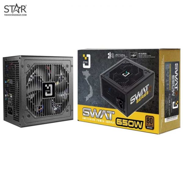 Nguồn Jetek SWAT 650W 80 Plus Bronze + Dây Nguồn Nguồn Jetek SWAT 650W 80 Plus Bronze + Dây Nguồn