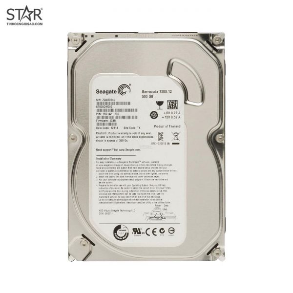 Ổ cứng HDD Seagate 500G Renew (No Model) Ổ cứng HDD Seagate 500G Renew (No Model)