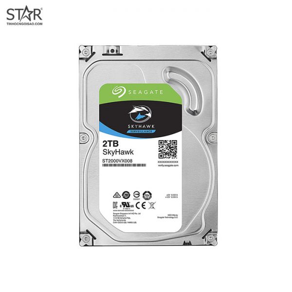 Ổ cứng HDD Seagate 2TB SkyHawk Renew (ST2000VX008) Ổ cứng HDD Seagate 2TB SkyHawk Renew (ST2000VX008)