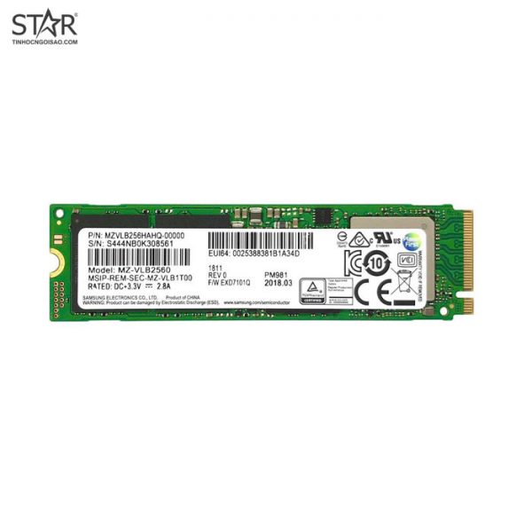 Ổ cứng SSD 256G Samsung PM981 M.2 NVMe PCIe 2280 (MZ-VLB2560) Ổ cứng SSD 256G Samsung PM981 M.2 NVMe PCIe 2280 (MZ-VLB2560)