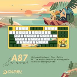 Bàn Phím Cơ Dare-U A87 Summer Cherry MX Red Switch TKL