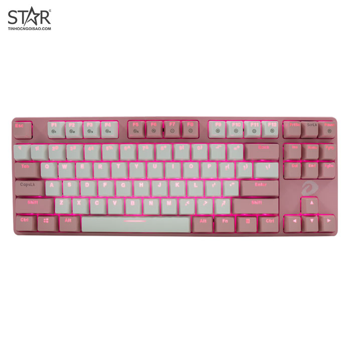 Bàn Phím Cơ Dare-U EK87 White Pink Led Gaming Brown Switch TKL (Hồng Trắng) Bàn Phím Cơ Dare-U EK87 White Pink Led Gaming Brown Switch TKL (Hồng Trắng)