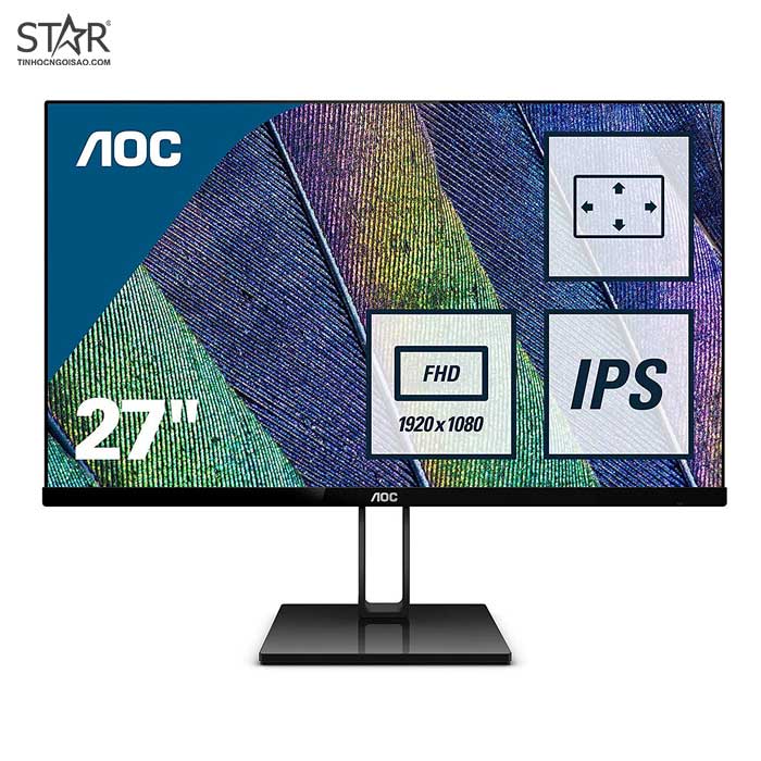 Màn hình LCD 27” AOC 27V2Q/74 Full HD IPS 75Hz Chính Hãng Màn hình LCD 27” AOC 27V2Q/74 Full HD IPS 75Hz Chính Hãng