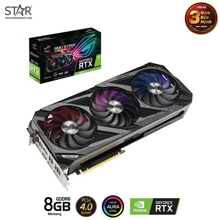 VGA Asus RTX 3060Ti 8G GDDR6 ROG Strix Gaming V2 (ROG-STRIX-RTX3060TI-8G-V2-GAMING) VGA Asus RTX 3060Ti 8G GDDR6 ROG Strix Gaming V2 (ROG-STRIX-RTX3060TI-8G-V2-GAMING)