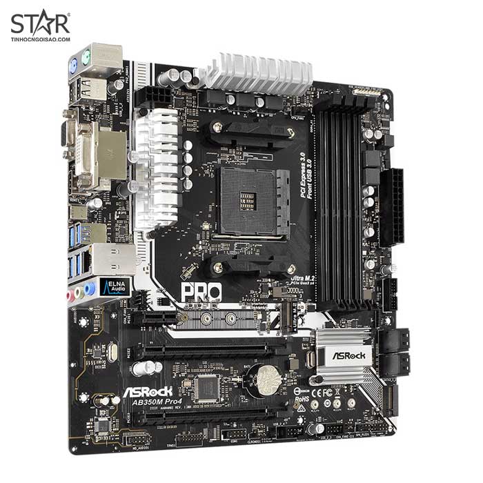 Mainboard AB350M Asrock Pro4 cũ Mainboard AB350M Asrock Pro4 cũ