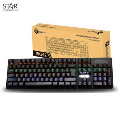 Bàn Phím Cơ Bosston MK912 Led Rainbow Blue Switch (Đen)