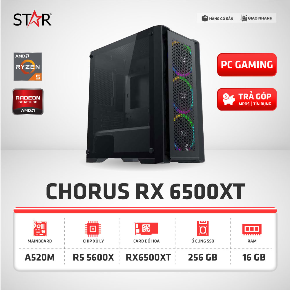 Cấu Hình Gaming CHORUS RX 6500XT Cấu Hình Gaming CHORUS RX 6500XT