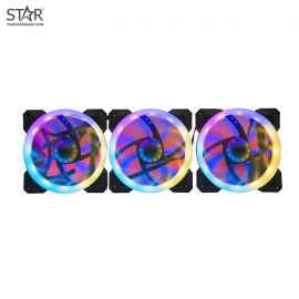 Fan Case Redragon GC-F008 12cm RGB Pack 3 Fan (Hub + Remote)