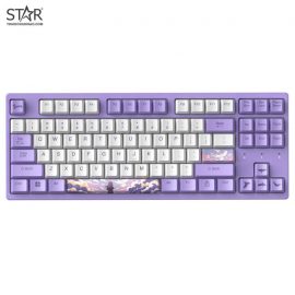 Bàn Phím Cơ Dare-U A87 DREAM Cherry MX Brown Switch TKL (Tím Trắng)