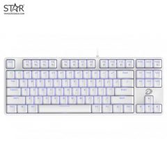 Bàn Phím Cơ Dare-U EK87 White Ice Blue Gaming Blue Switch TKL (Trắng)