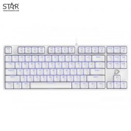 Bàn Phím Cơ Dare-U EK87 White Ice Blue Gaming Red Switch TKL (Trắng)