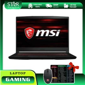 Laptop Gaming MSI GF63 Thin 11SC-662VN: I7-11800H, Ram 8GB, SSD 512GB, GTX 1650 4GB, 15.6″ FHD 144Hz (Đen)
