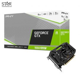 VGA PNY GTX 1660 Super 6G GDDR6 Single Fan (VCG16606SSFPPB)