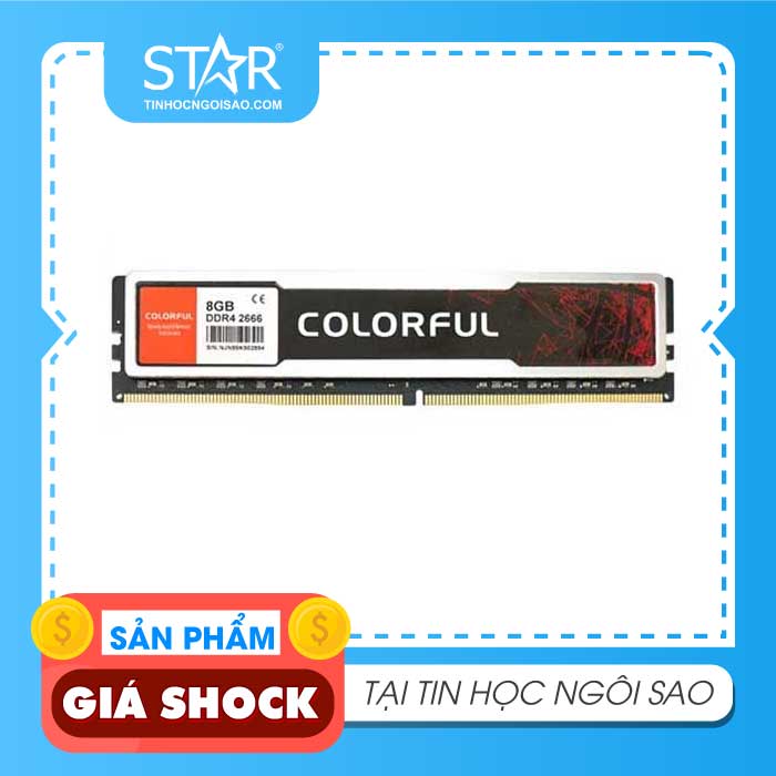 Ram DDR4 Colorful 8G/2666 Tản Nhiệt (DDR4 2666 Y4EA19) Ram DDR4 Colorful 8G/2666 Tản Nhiệt (DDR4 2666 Y4EA19)