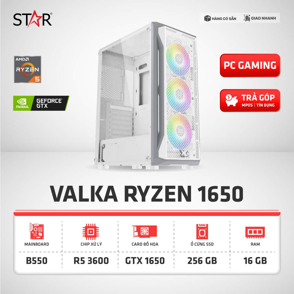 Cấu Hình Gaming VALKA RYZEN 1650 Cấu Hình Gaming VALKA RYZEN 1650