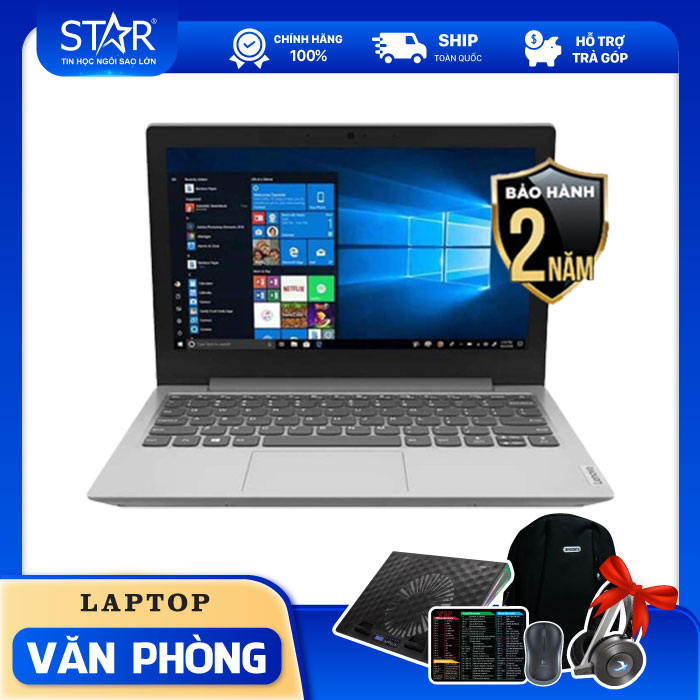Laptop Lenovo IdeaPad 1 11IGL05 (81VT006FVN): Pentium N5030, Intel UHD Graphics, Ram 4G, SSD NVMe 256G, Win11, 11.6”HD (Xám) Laptop Lenovo IdeaPad 1 11IGL05 (81VT006FVN): Pentium N5030, Intel UHD Graphics, Ram 4G, SSD NVMe 256G, Win11, 11.6”HD (Xám)