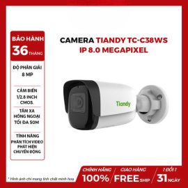 Camera TIANDY TC-C38WS IP Hồng Ngoại 8.0 MP (I5/E/Y/M/4mm/V4.0)
